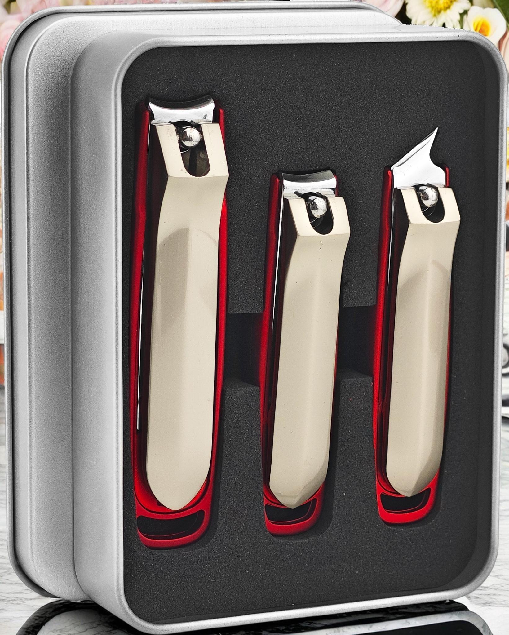 Ensemble de coupe-ongles professionnel avec récupérateur d'ongles en plastique