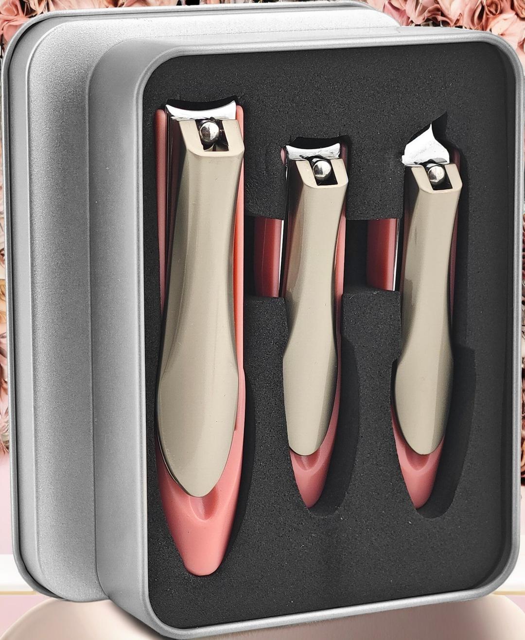 3pcs Nail Clipper Conjunto: elegante y funcional