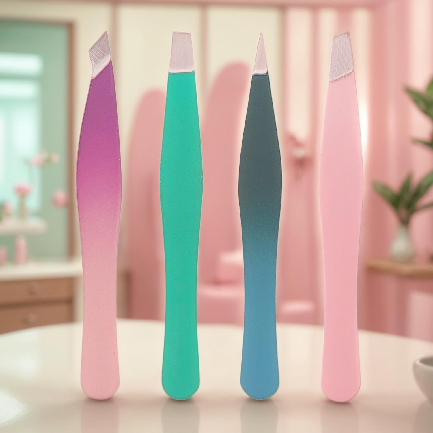 Pinces à épiler de précision à dégradé en gros pour les marques de beauté