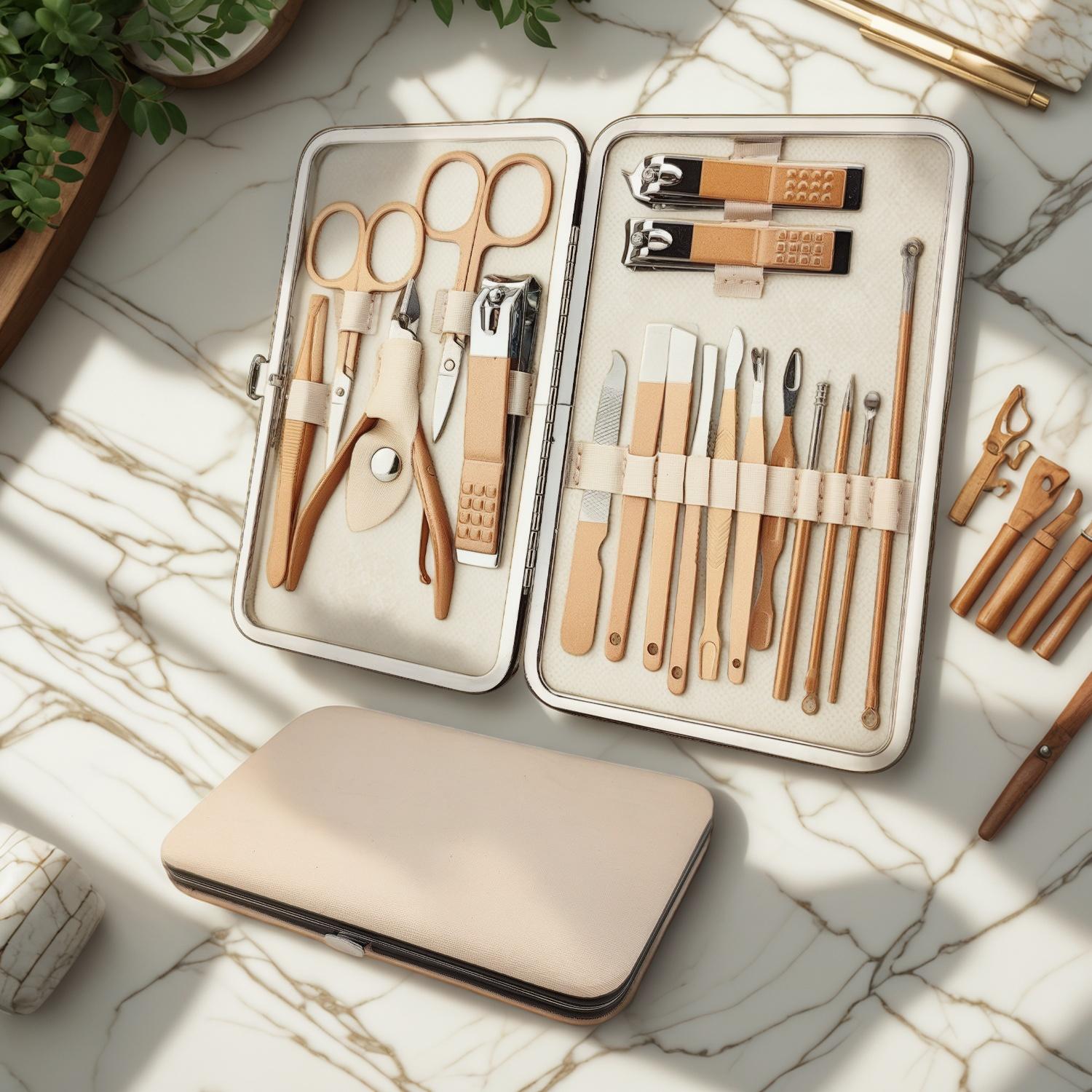 Achat en gros d'outils de soins personnels : Comment choisir un kit de manucure et pédicure de 18 pièces