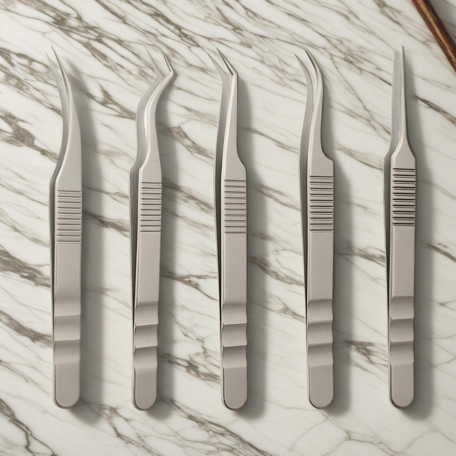 Pinces à épiler pour extensions de cils : choisir des outils de précision pour le travail en salon