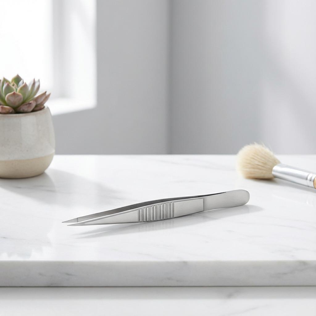 Pinces à épiler personnalisées avec logo pour les programmes d'outils de beauté en marque blanche