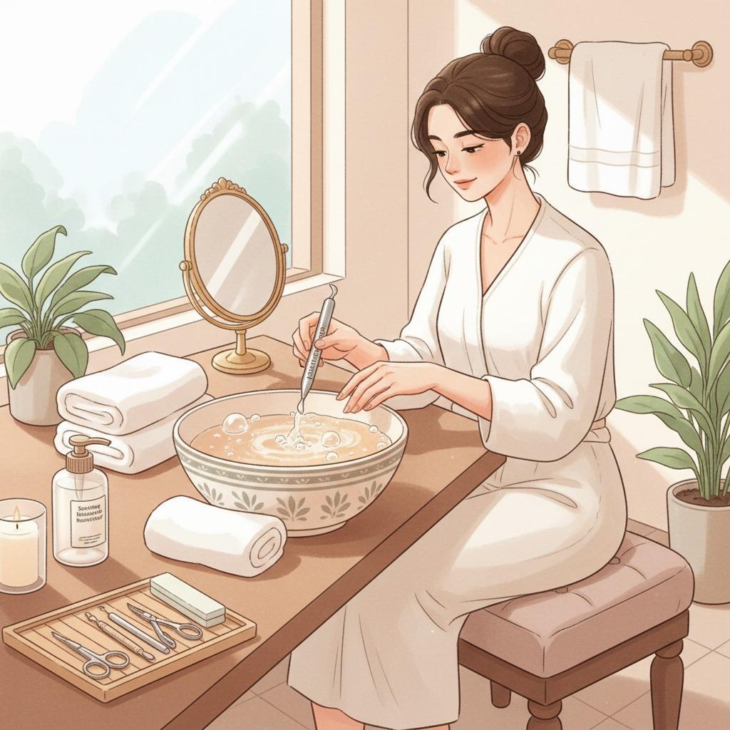 집에서 간편하게 피부와 큐티클을 관리할 수 있는 스테인리스 스틸 매니큐어 도구 세트