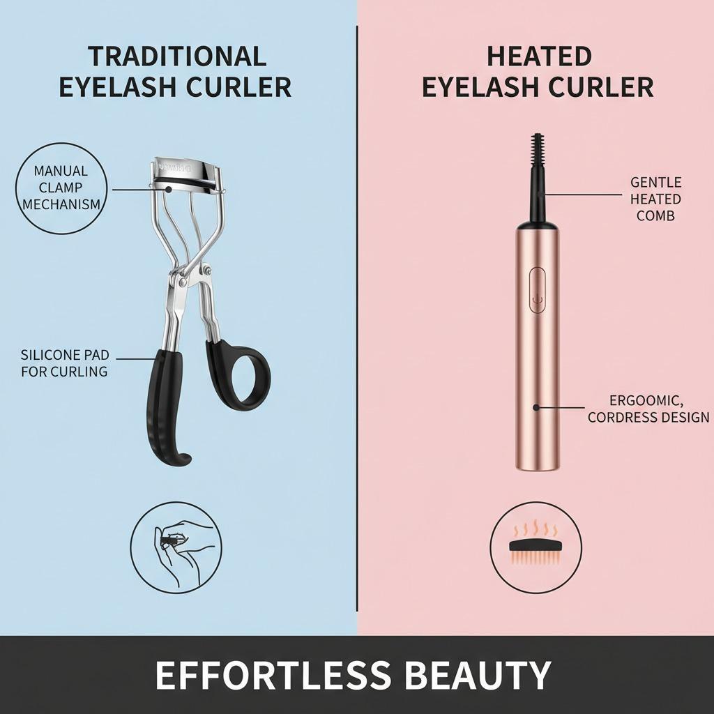 أداة تجعيد الرموش الحرارية مقابل التقليدية: أيهما الأفضل؟