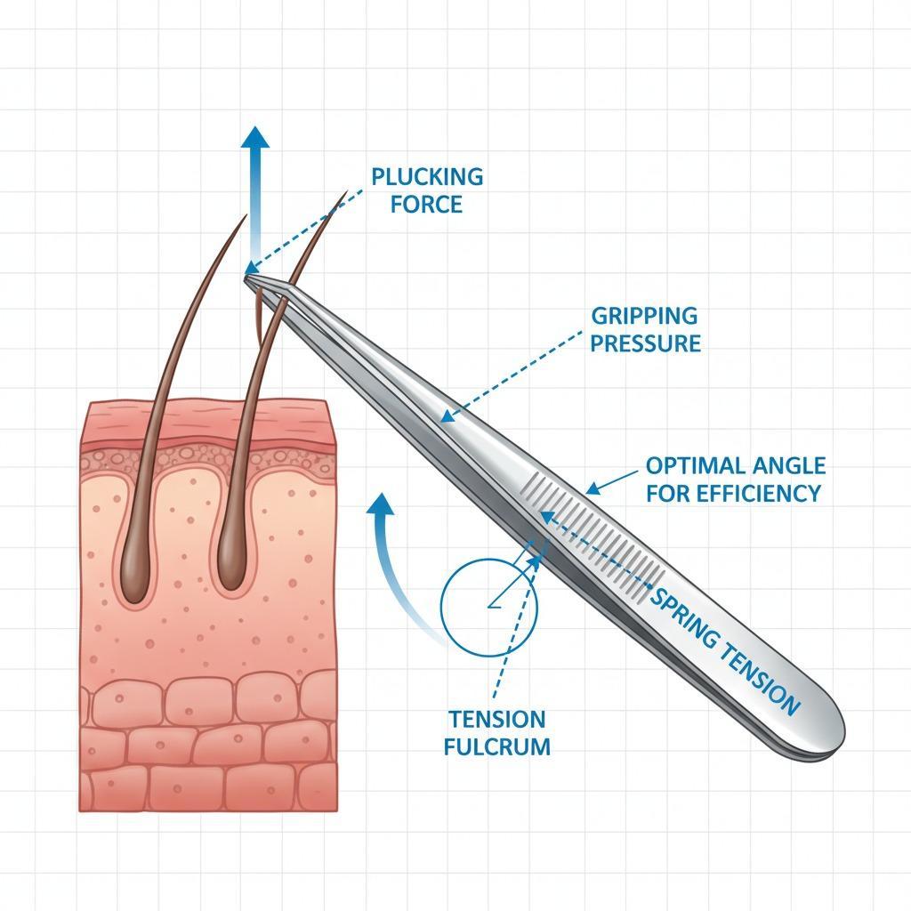 Comment la tension de la pince à épiler influence la précision de l'épilation des sourcils et le choix des outils de beauté