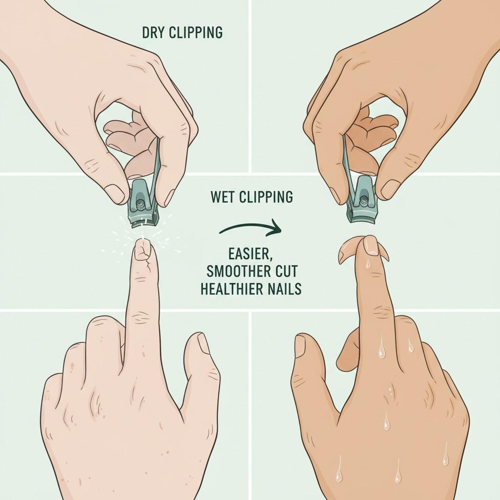 Coupe des ongles mouillés ou secs : Guide pratique pour des résultats plus nets avec un coupe-ongles en acier inoxydable