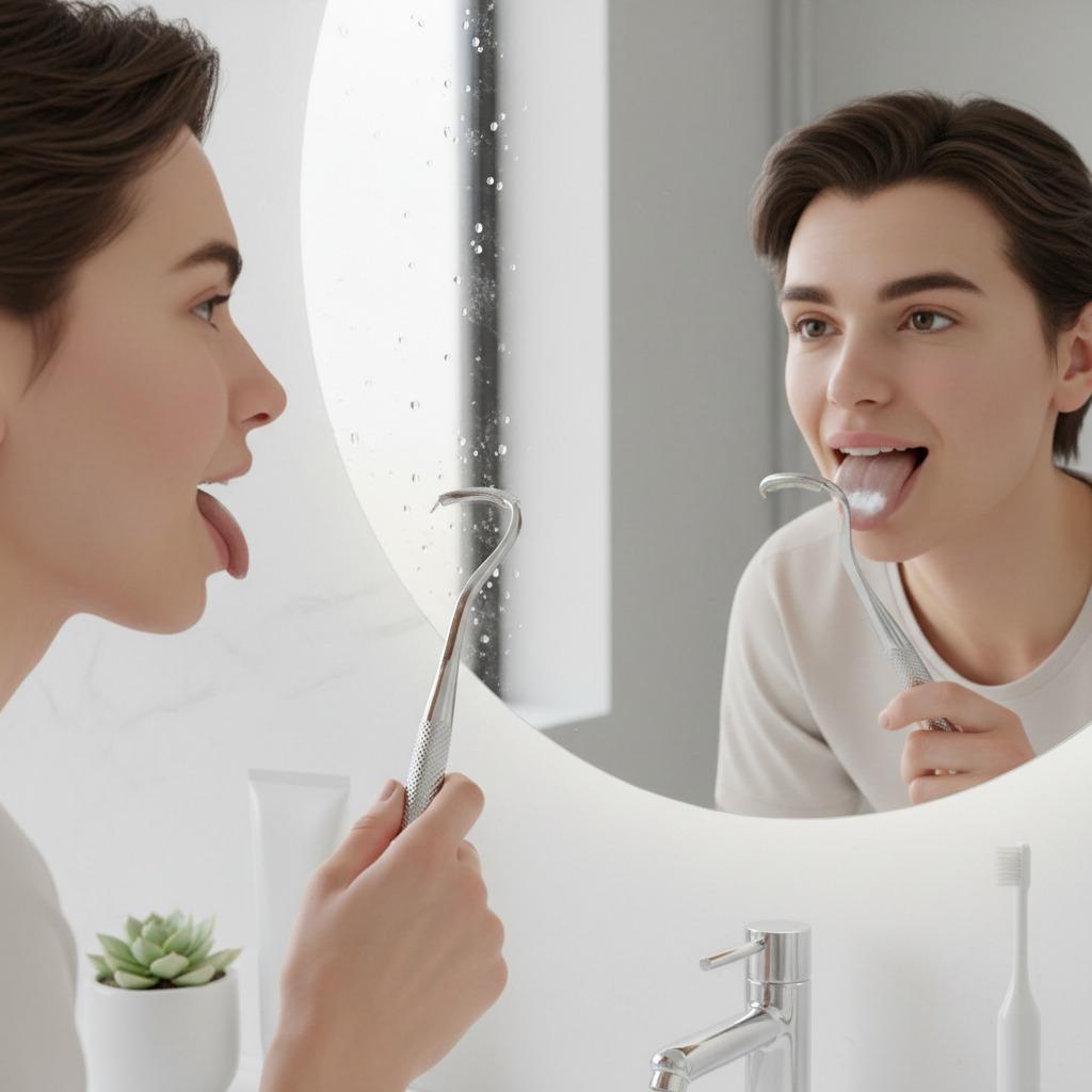 Guide d'utilisation du gratte-langue pour une haleine plus fraîche et une meilleure hygiène buccale