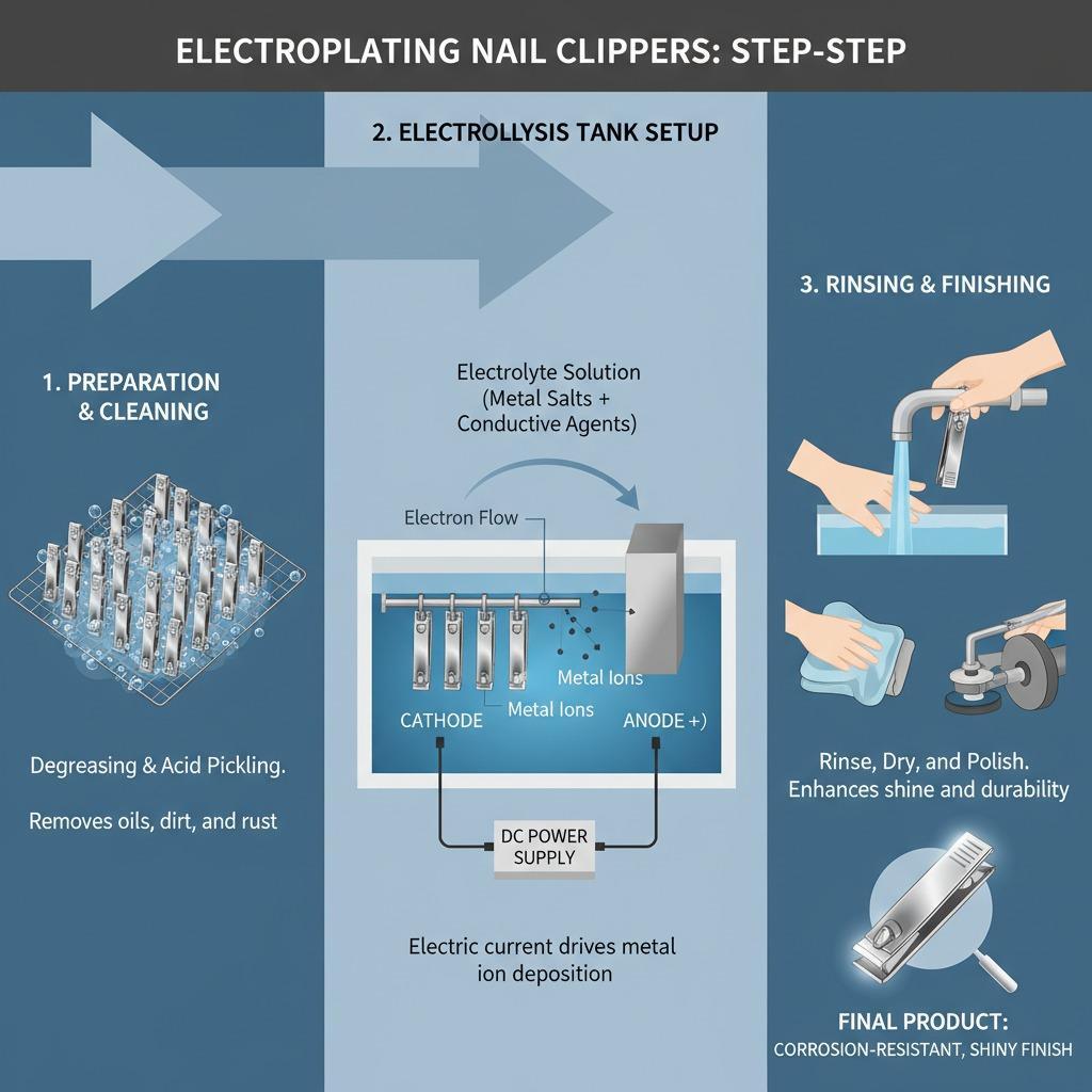 Galvanoplastie dans la fabrication des coupe-ongles : ce que les acheteurs doivent savoir