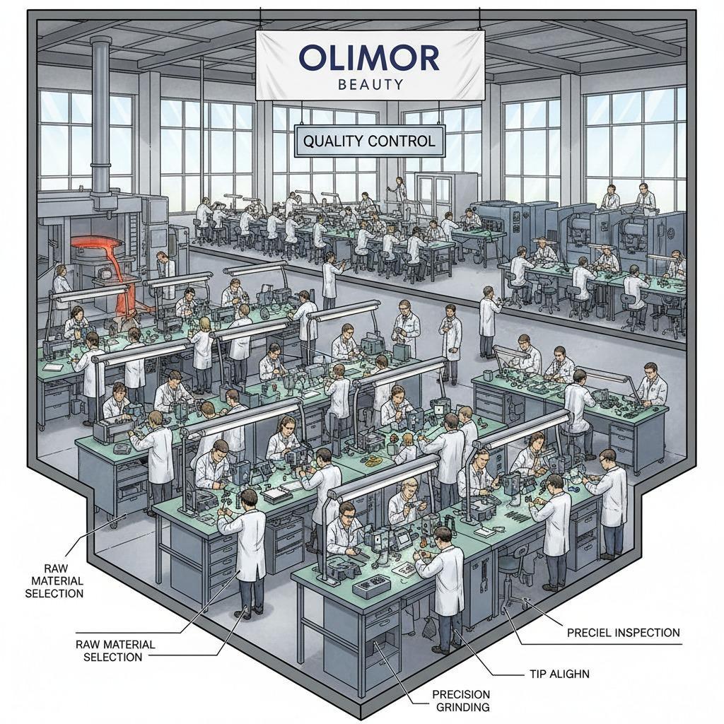 Guide d'usine des pinces à épiler pour sourcils : Outils de précision en acier inoxydable