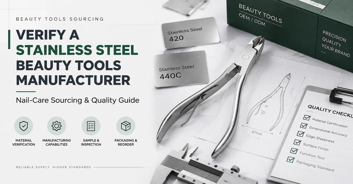 Comment les acheteurs doivent-ils vérifier la qualité d'un fabricant d'outils de beauté en acier inoxydable pour les soins des ongles ?