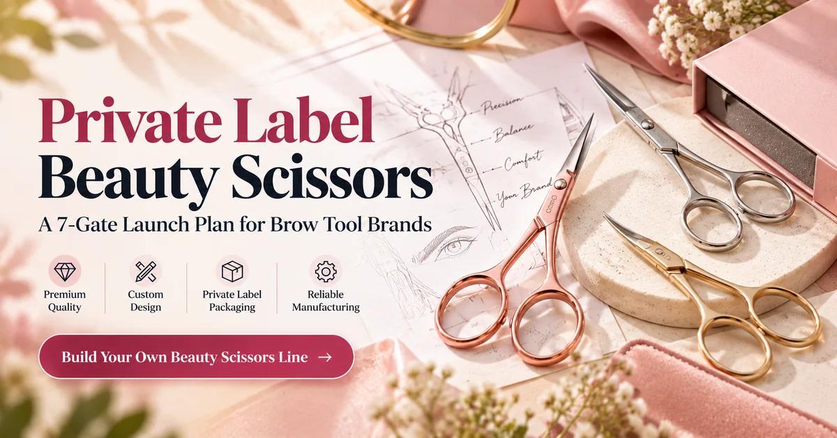 Private Label Beauty Scissors: A 7-Gate Launch Plan for Brow Tool Brands