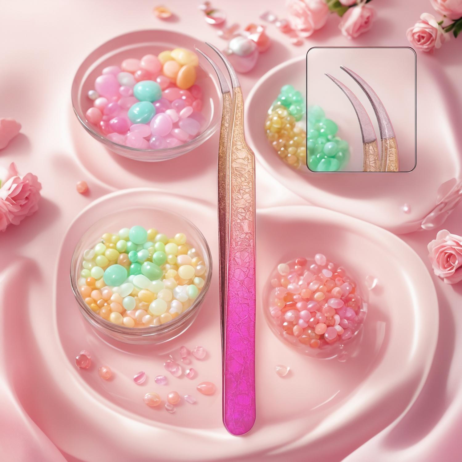 Eyelash Extension Tweezers for Precise Lash Handling