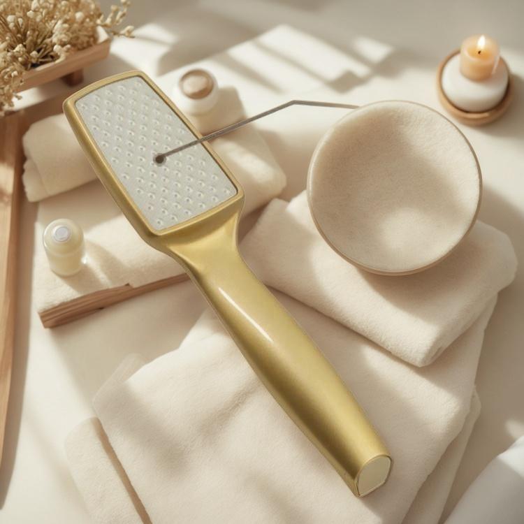 Veredeln Sie Ihre Pediküre: Golden Elegance Fußfeile