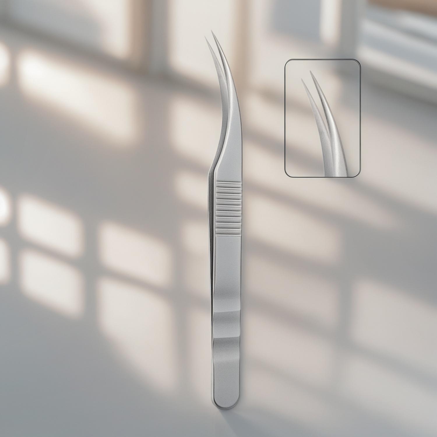 Precision Curved Tweezers for Professional Eyelash Extension Work