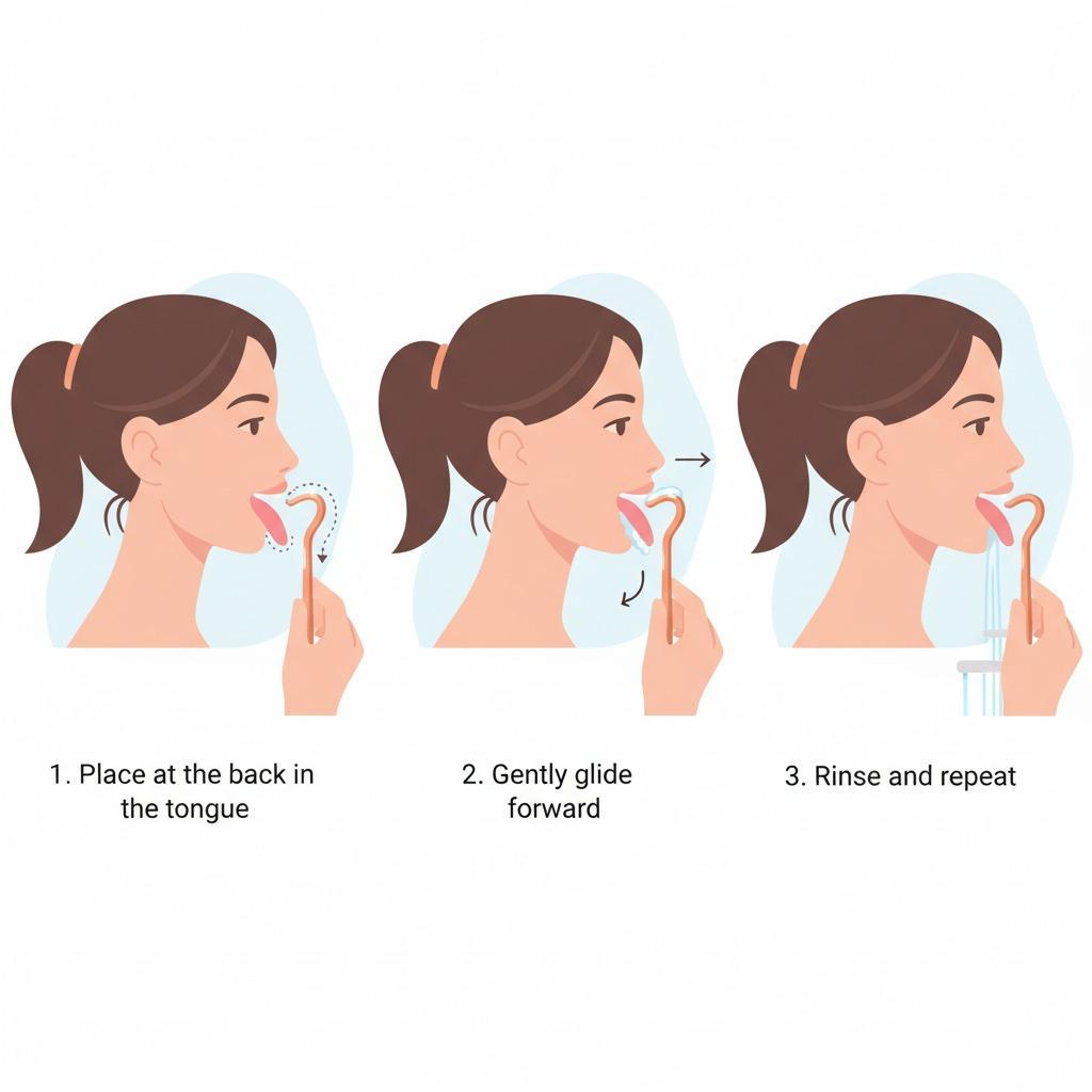 舌クリーナーの仕組み:口腔の健康と衛生状態を改善する