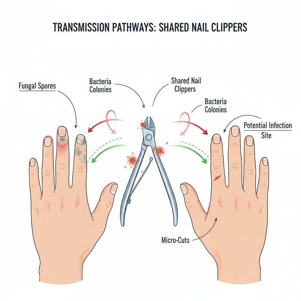 爪切りの共有のリスクと衛生について理解する